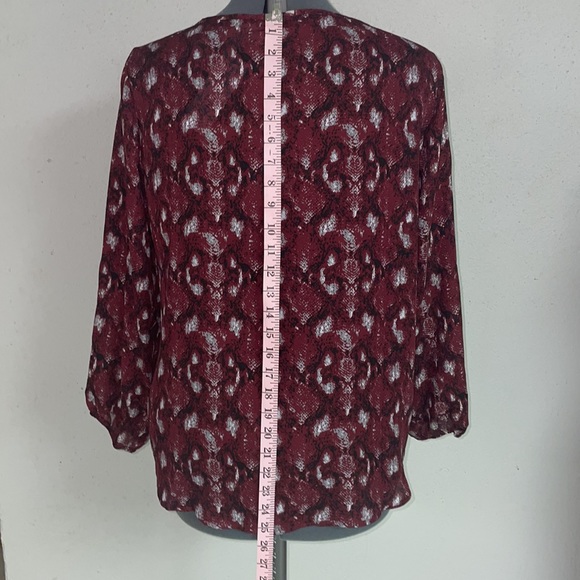 NWT West Kei Tie Front Chiffon Tunic Blouse - Picture 4 of 9